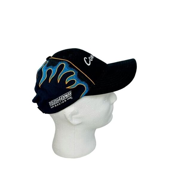Conway Freight Hat Cap Strap Back Adjustable men Colin Braun 6 Black Blue Flames - Picture 3 of 10